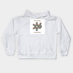 Powered By Caffeine with Caffeine Molecule Kids Hoodie